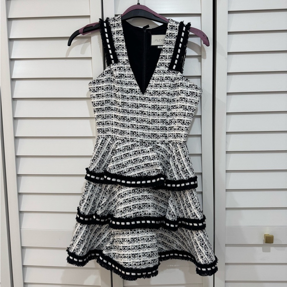 Alexis Black and White Mini Dress